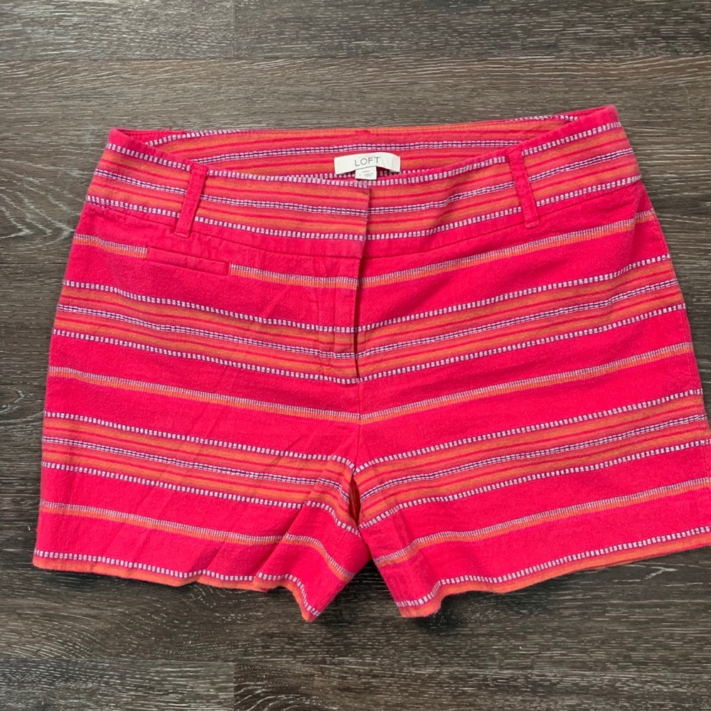 LOFT colorful pink and orange shorts Sz 2
